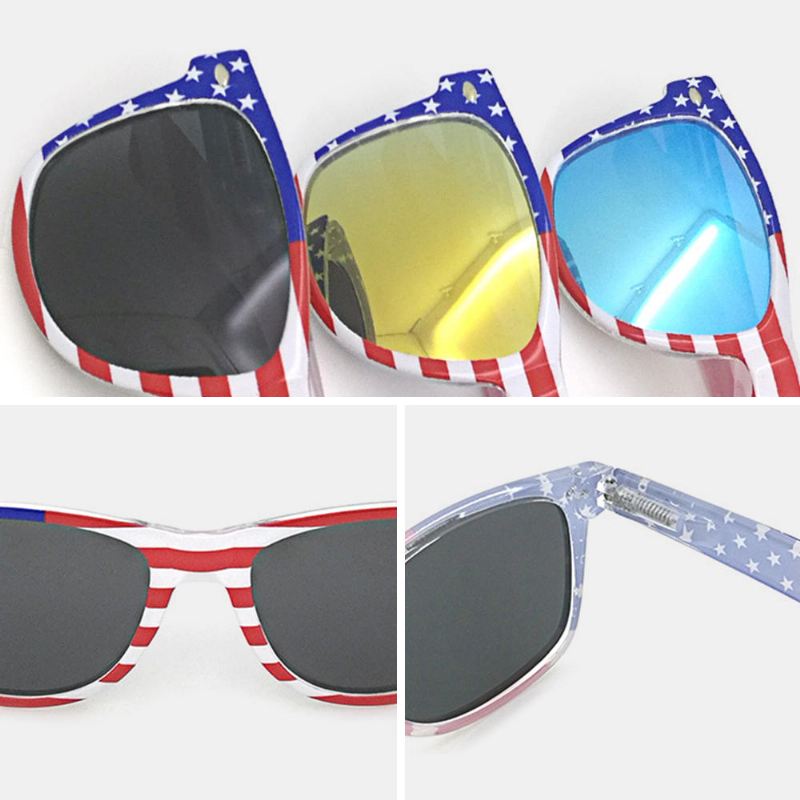 Unisex Patriotic Polarspex Polarisoidut 80-luvun Retrotrendikkäät Tyylikkäät Aurinkolasit