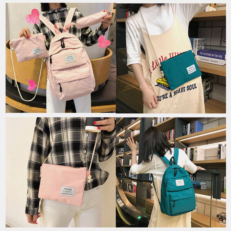 3 Kpl Casual Reppu Olkalaukku Crossbody Laukku Miehille Naisille