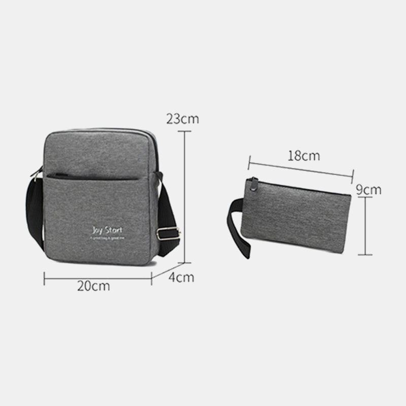 Miesten 3kpl Nylon Usb-lataus Kulutuksenkestävä Muoti Rento Kannettavan Tietokoneen Laukku Reppu Crossbody Laukku Kytkinlaukku