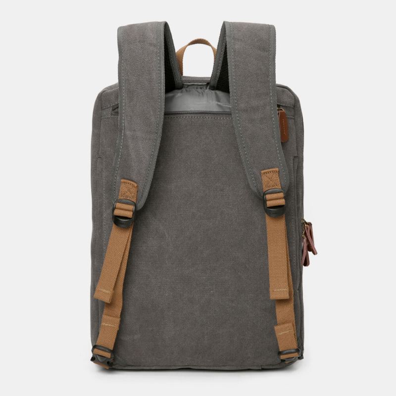 Miesten Vintage Casual Canvas Suuri Kapasiteetti 17 Tuuman Kannettavan Tietokoneen Laukku Reppu Monitaskuinen Crossbody Laukku