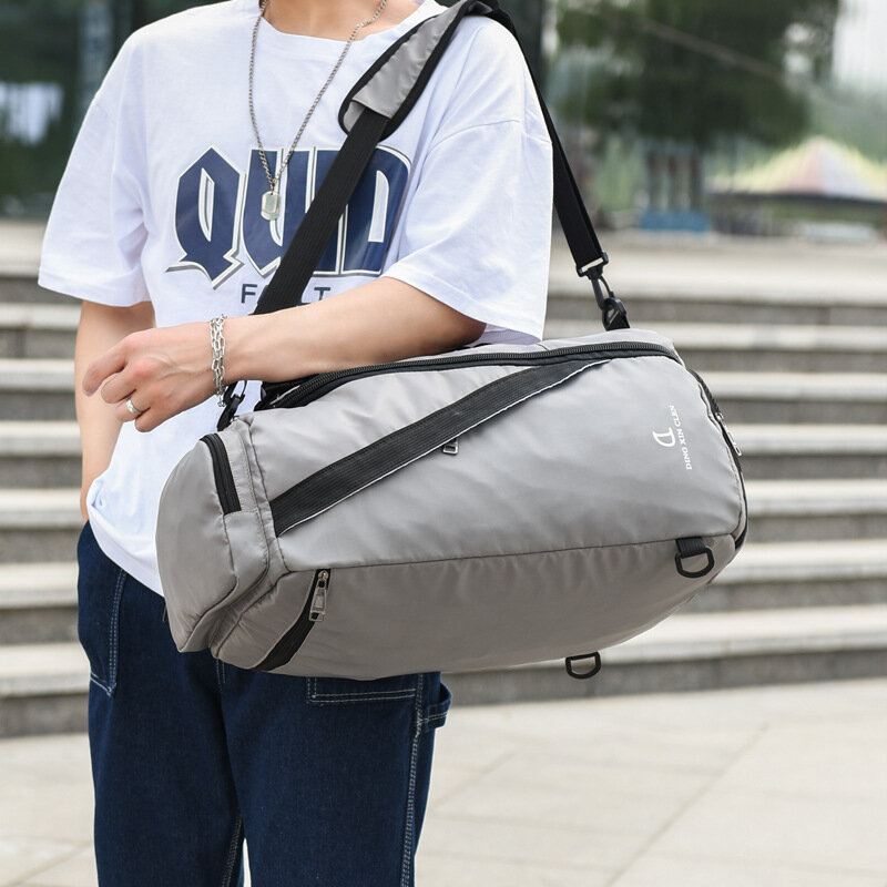 Unisex Nylon Vedenkestävä Kulutuskestävyys Ulkokäyttöinen Lyhytlaukku Suuri Koripallon Säilytyslaukku Matkalaukku Gym Bag Reppu