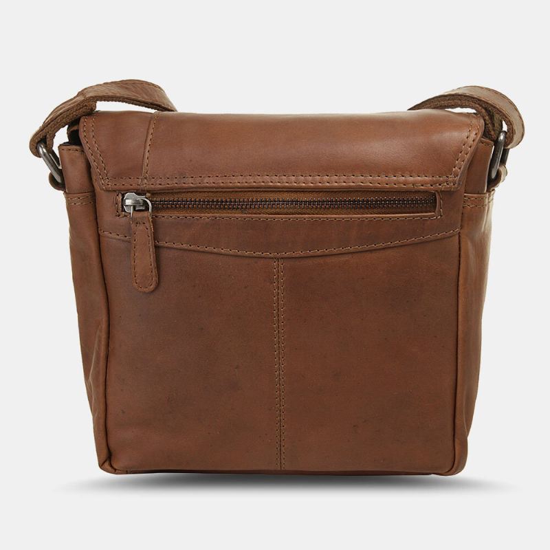 Ekphero Miesten Vedenpitävä Monikerroksinen Vetoketjullinen Crossbody Laukku Keinonahka Pehmeä Messenger Bag Varkaudenesto Sling Bag