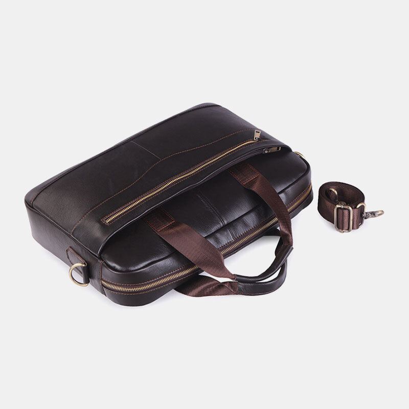 Miesten Aitoa Nahkaa Monitoiminen Retro Suurikapasiteettinen Matkakäsilaukku Cross Body Bag