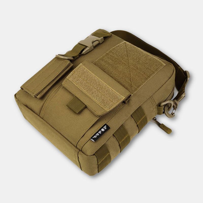 Miesten Camo Pattern-monitoiminen Suuri Kapasiteetti Ulkomatka-taktinen Laukku Crossbody Laukku Olkalaukku Neliömäinen Laukku