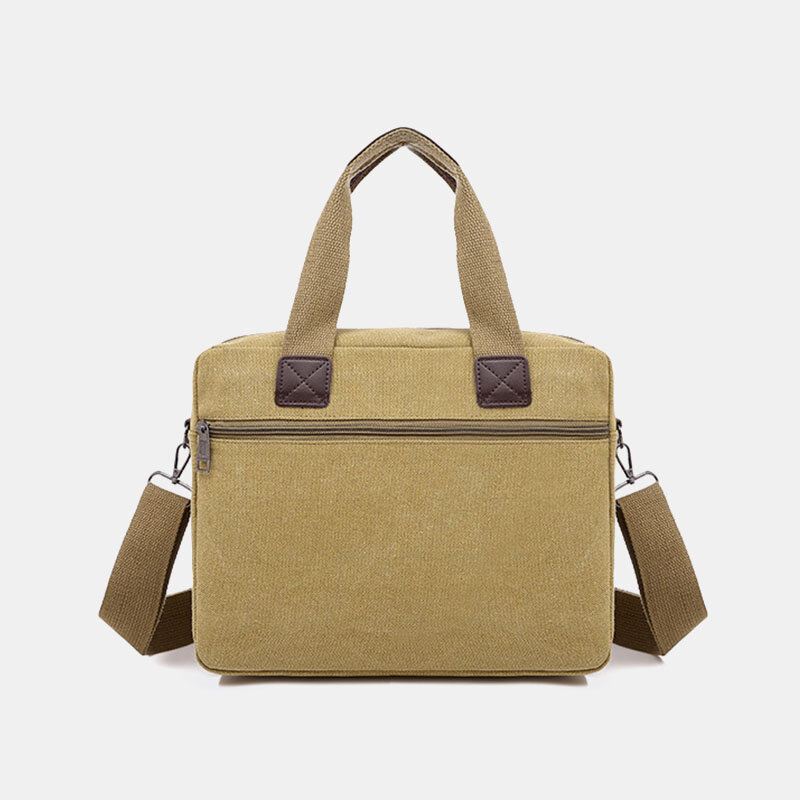 Miesten Canvas Monitaskuinen Suuri Kapasiteetti Varkaudenesto Crossbody Laukku