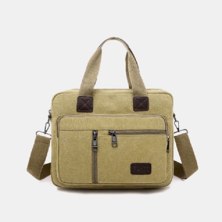 Miesten Canvas Monitaskuinen Suuri Kapasiteetti Varkaudenesto Crossbody Laukku