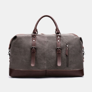 Miesten Canvas Pu Nahka Suuri Tilavuus Monitaskuinen Käsilaukku Olkalaukku Matkalaukku Duffle Bag Crossbody Bag