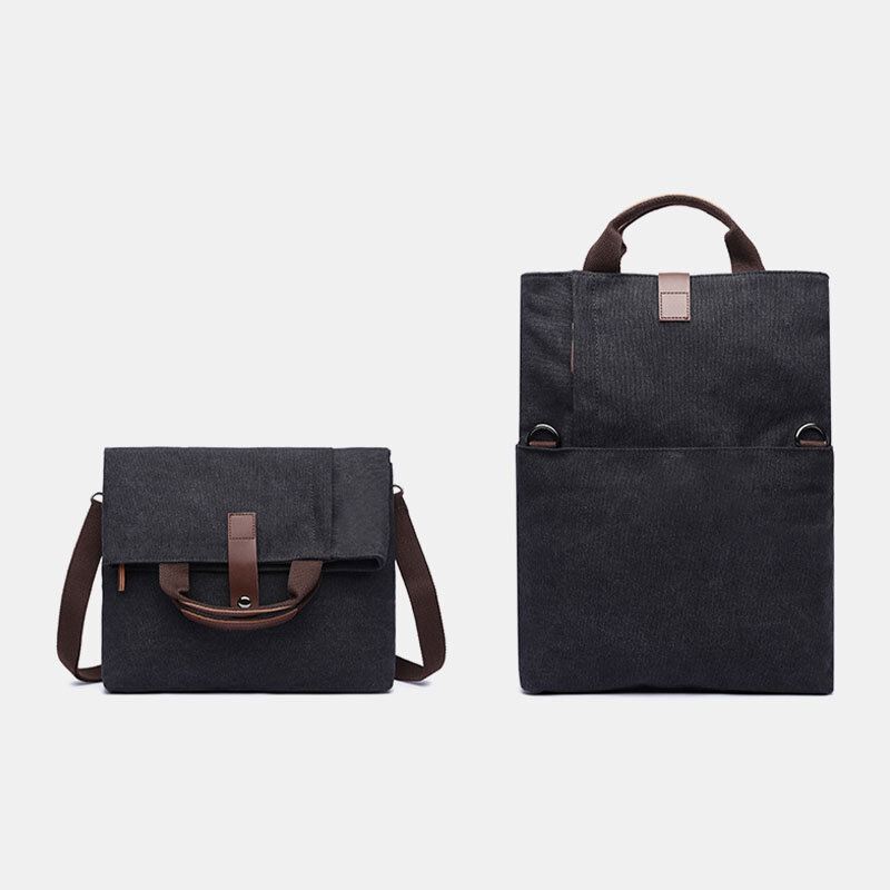 Miesten Canvas Varkaudenesto Vedenkestävä Vintage Messenger Bag Olkalaukku Crossbody Bag Käsilaukku