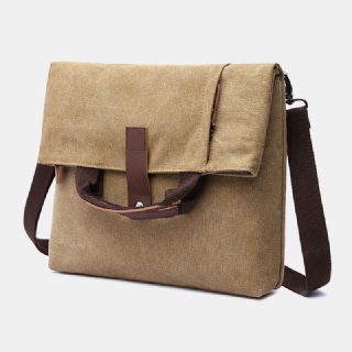 Miesten Canvas Varkaudenesto Vedenkestävä Vintage Messenger Bag Olkalaukku Crossbody Bag Käsilaukku