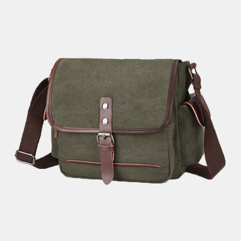 Miesten Kangas Suuri Kapasiteetti Vedenkestävä Vintage Kannettavan Tietokoneen Messenger Laukku Olkalaukku Crossbody Bag