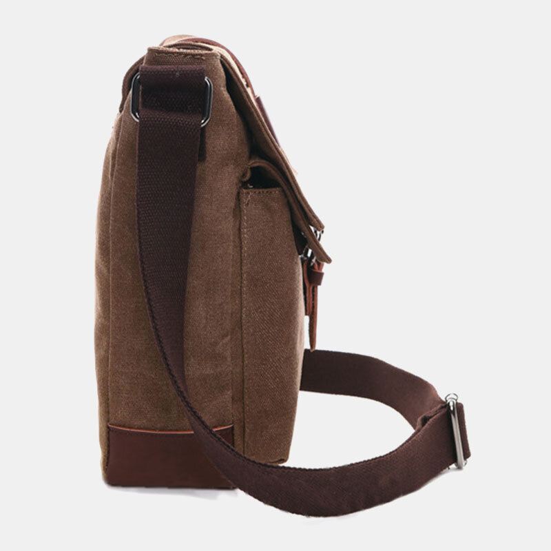 Miesten Kangas Takaosa Varkaudenesto Vetoketjutasku Crossbody Laukut Rento Iso 6.3 Tuuman Puhelinlaukku Olkalaukku