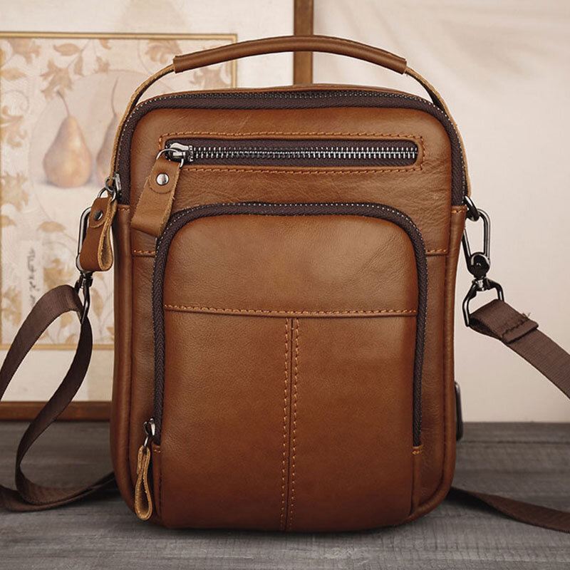 Miesten Monitaskuinen Retro 6.5 Tuuman Puhelinlaukku Vyötärölaukku Takaosa Varkaudenesto Tasku Design Crossbody Laukut Vyölaukku