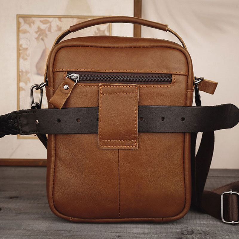 Miesten Monitaskuinen Retro 6.5 Tuuman Puhelinlaukku Vyötärölaukku Takaosa Varkaudenesto Tasku Design Crossbody Laukut Vyölaukku