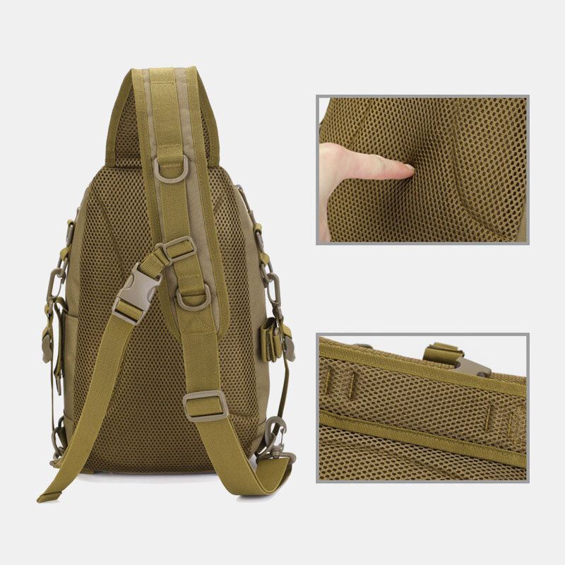 Miesten Oxford Camo Monitoiminen Vedenpitävä Outdoor Urheilu Ratsastus Taktinen Olkalaukku Crossbody Bag Rintalaukku