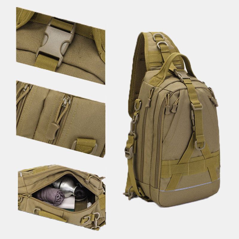 Miesten Oxford Camo Monitoiminen Vedenpitävä Outdoor Urheilu Ratsastus Taktinen Olkalaukku Crossbody Bag Rintalaukku