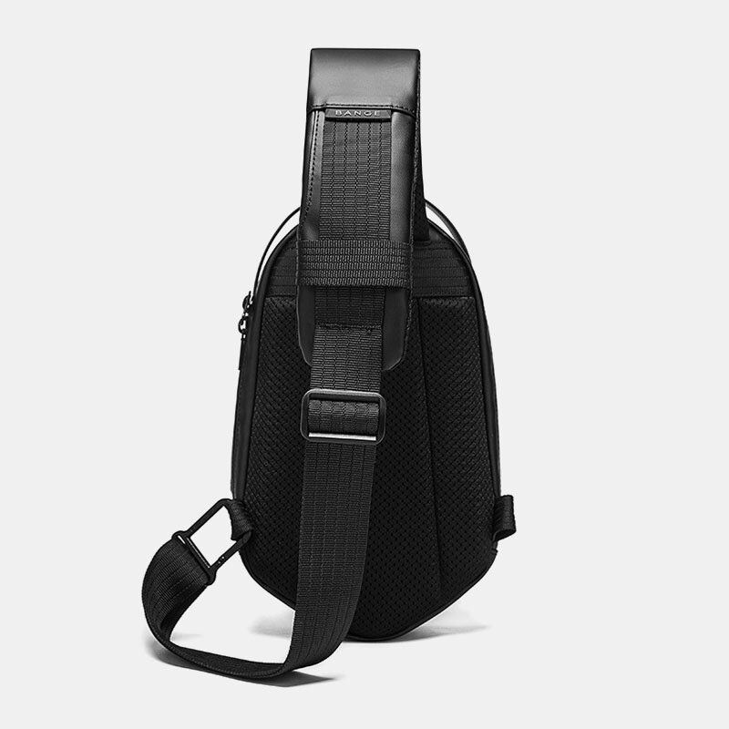 Miesten Oxford Varkaudenesto Usb-lataus Polyhedron Vedenpitävä Outdoor Crossbody Laukku Rintalaukku Sling Bag