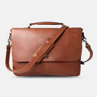 Miesten Pu Nahka Monitoimi Vintage 15.6 Tuuman Kannettava Varkaudenesto Salkku Messenger Bag Crossbody Bag