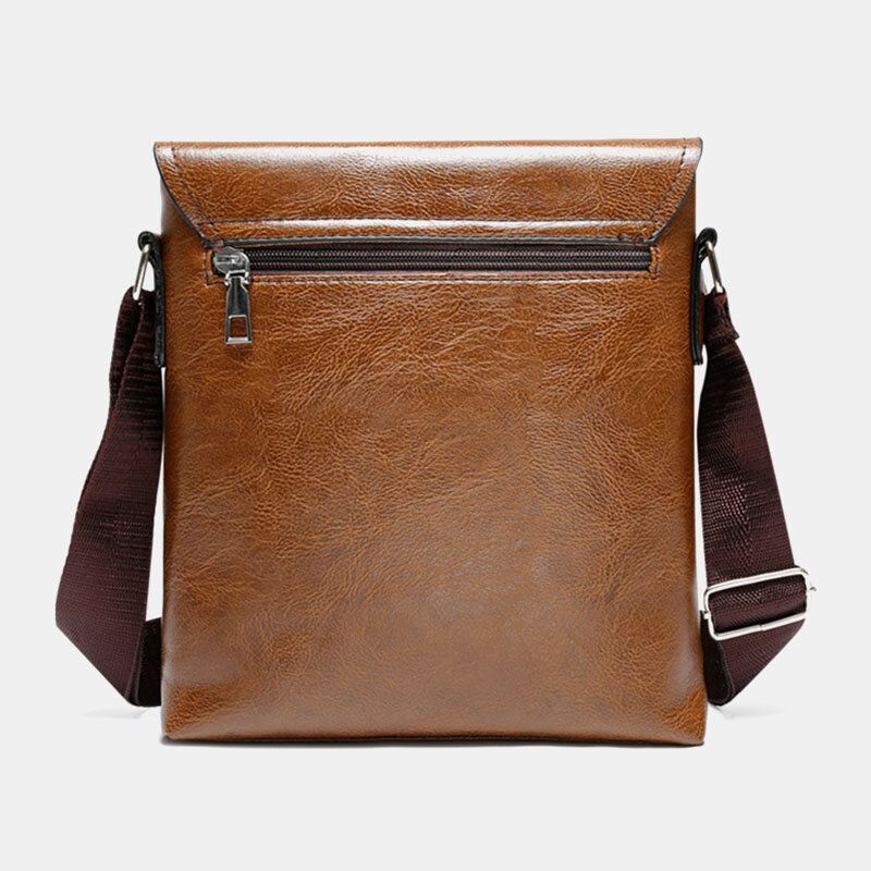 Miesten Pu Nahka Varkaudenesto Olkapää Suuri Kapasiteetti Retro 6.3 Tuuman Puhelinlaukku Crossbody Laukut