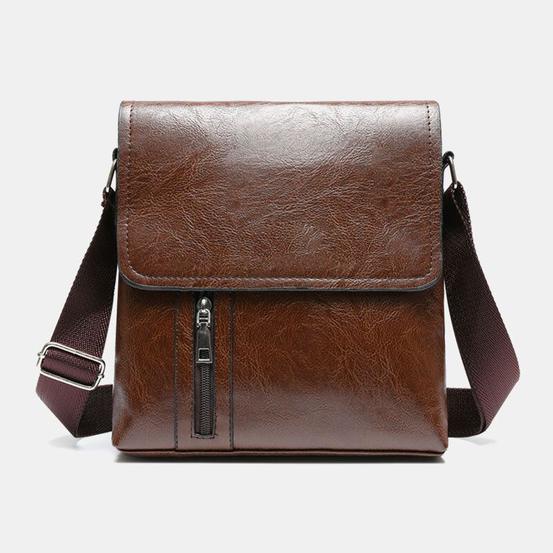 Miesten Pu Nahka Varkaudenesto Olkapää Suuri Kapasiteetti Retro 6.3 Tuuman Puhelinlaukku Crossbody Laukut