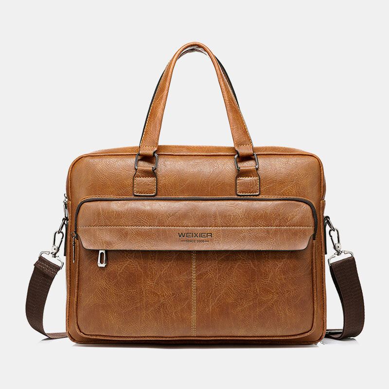 Miesten Suuri Kapasiteetti Vintage 13 Tuuman Tietokonelaukku Messenger Bag Crossbody Laukut Olkalaukku Salkku