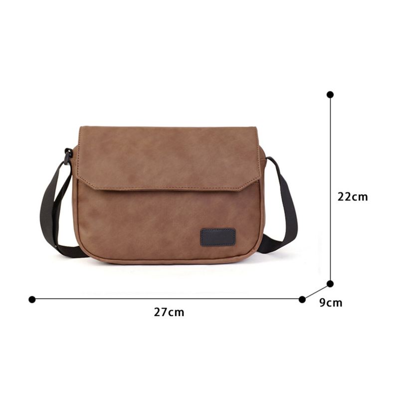 Miesten Tekonahka Vintage Vedenpitävä Crossbody Bag Cover Matkapuhelimen Tasku Messenger Bag