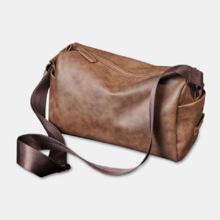 Miesten Vintage Suurikokoinen Crossbody-laukku Keinonahkainen Monitoiminen Olkalaukku