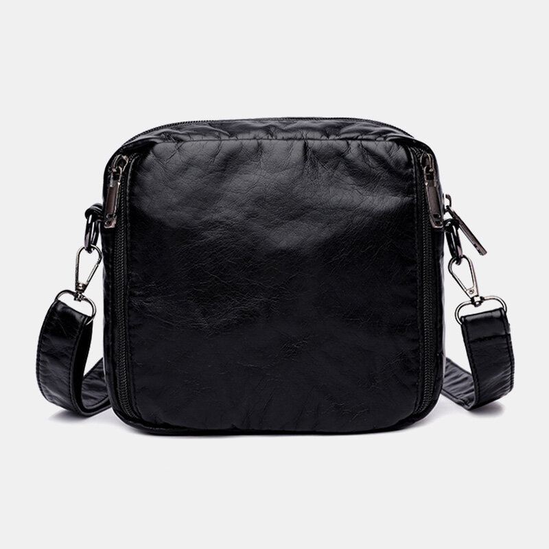 Naiset Pesty Pu Nahka Suuri Tilavuus Retro 6.3 Tuuman Puhelinlaukku Pehmeä Crossbody Laukut Olkalaukku