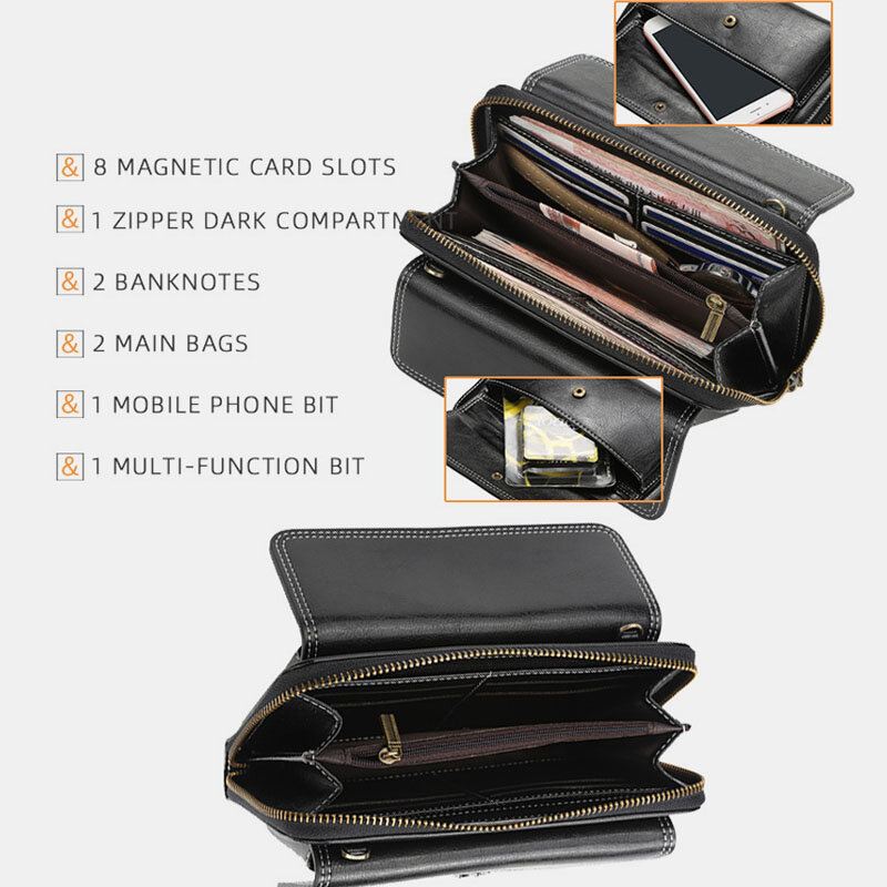 Naiset Pu Nahka Ristikukka Tupsu Suuri Kapasiteetti Multi-card Slot Puhelinlaukku Crossbody Bag Olkalaukku