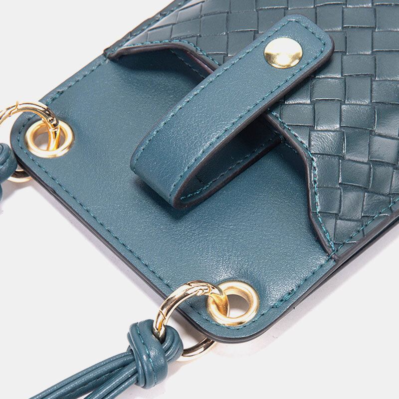 Naiset Pu-nahka Varkaudenesto Multi-card-korttipaikka 6.5 Tuuman Puhelinlaukku Crossbody Bag Olkalaukku