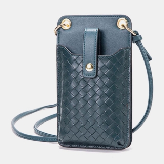 Naiset Pu-nahka Varkaudenesto Multi-card-korttipaikka 6.5 Tuuman Puhelinlaukku Crossbody Bag Olkalaukku