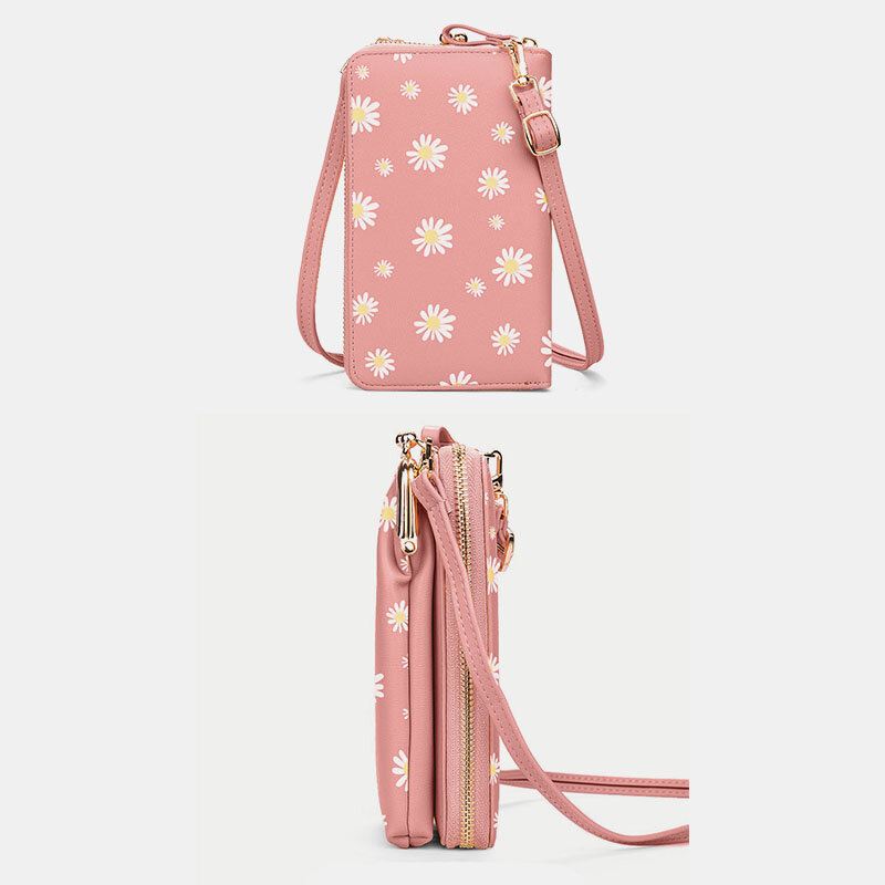 Naisten 13 Korttipaikkaa Puhelinlaukku Daisy Crossbody Laukku Olkalaukku