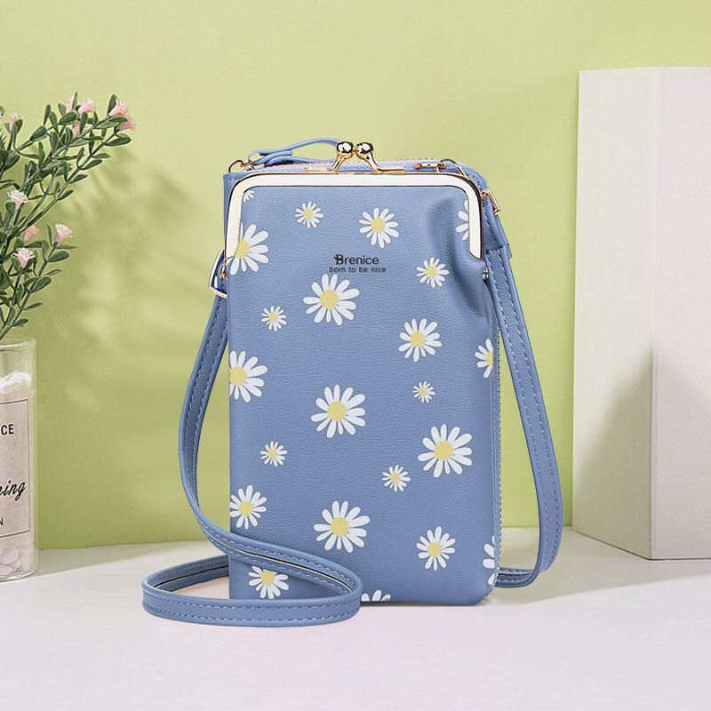 Naisten 13 Korttipaikkaa Puhelinlaukku Daisy Crossbody Laukku Olkalaukku