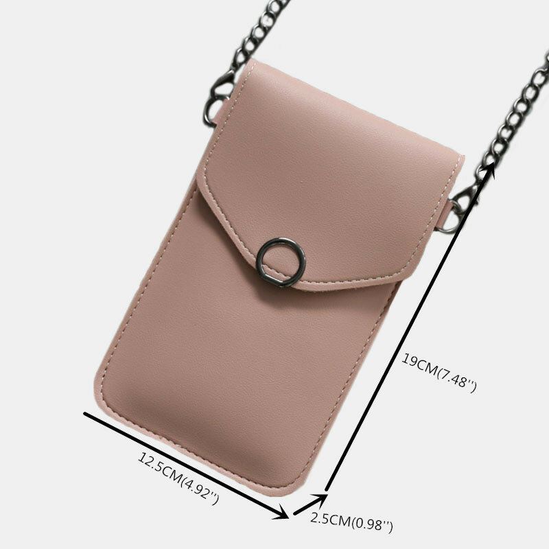 Naisten 6.3 Tuuman Kosketusnäyttöketju Casual Puhelinlaukku Crossbody Bag Olkalaukku