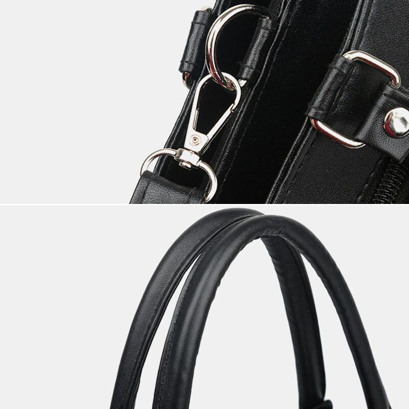 Naisten Aito Nahka Geometrinen Kuviointi Värit Vastaavat Vintage Isokokoiset Käsilaukut Olkalaukku Crossbody Laukut