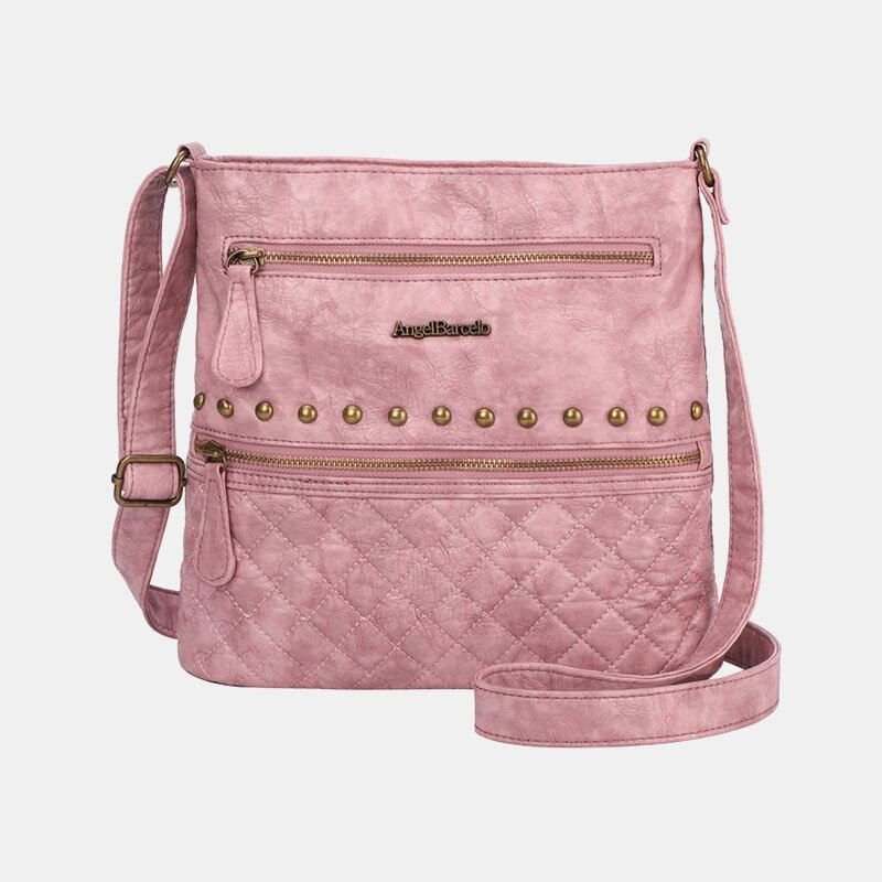 Naisten Argyle Waterproof Hardware Varkaudenesto Crossbody Laukku Olkalaukku