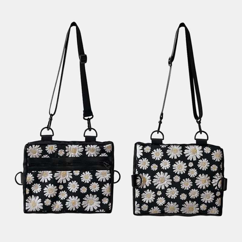 Naisten Daisy Casual Flower Nylon Crossbody Laukku Olkalaukku