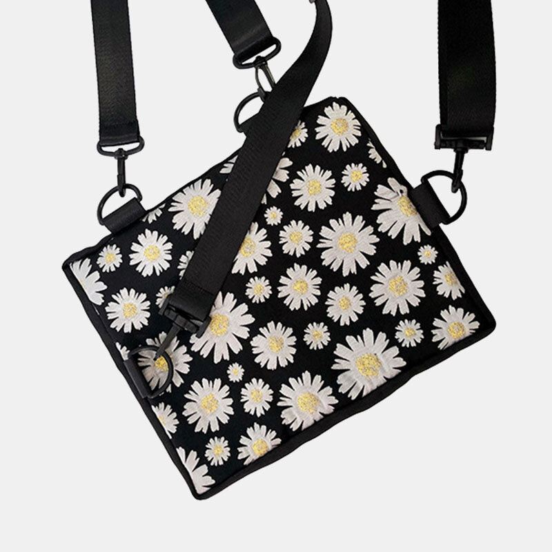 Naisten Daisy Casual Flower Nylon Crossbody Laukku Olkalaukku