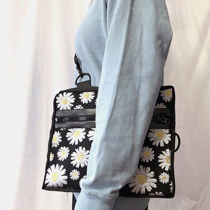 Naisten Daisy Casual Flower Nylon Crossbody Laukku Olkalaukku