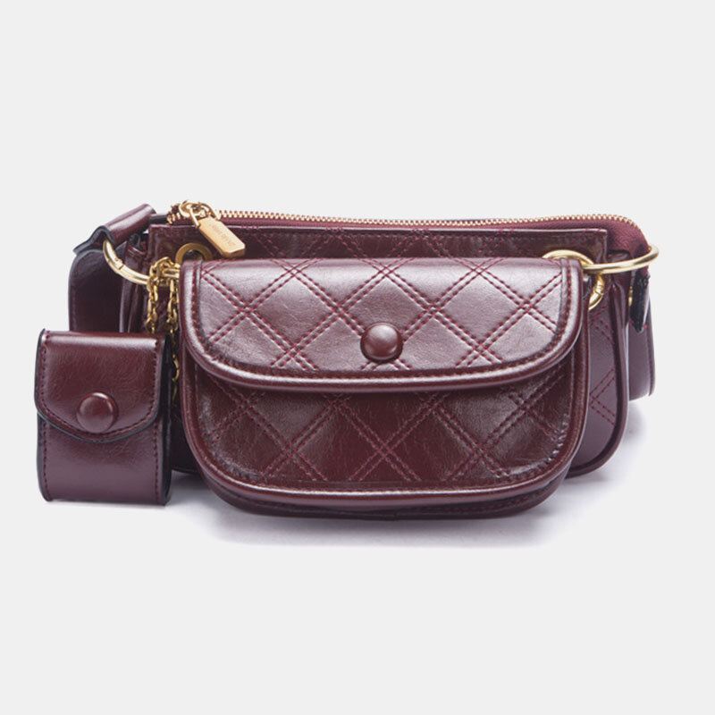 Naisten Muoti 3kpl Argyle Solid Olkalaukku Crossbody Laukku