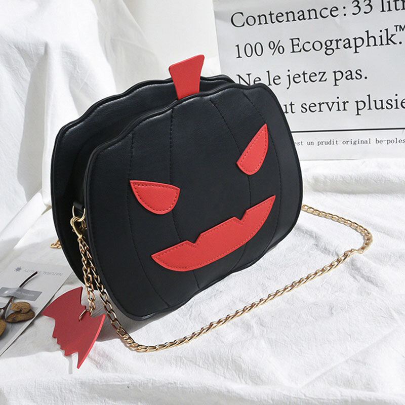 Naisten Patchwork Ketjut Halloween Pumpkin Bag Crossbody Laukku