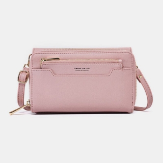 Naisten Pu 6.3 Tuuman Puhelin Solid Crossbody Laukku Puhelinlaukku Lompakko