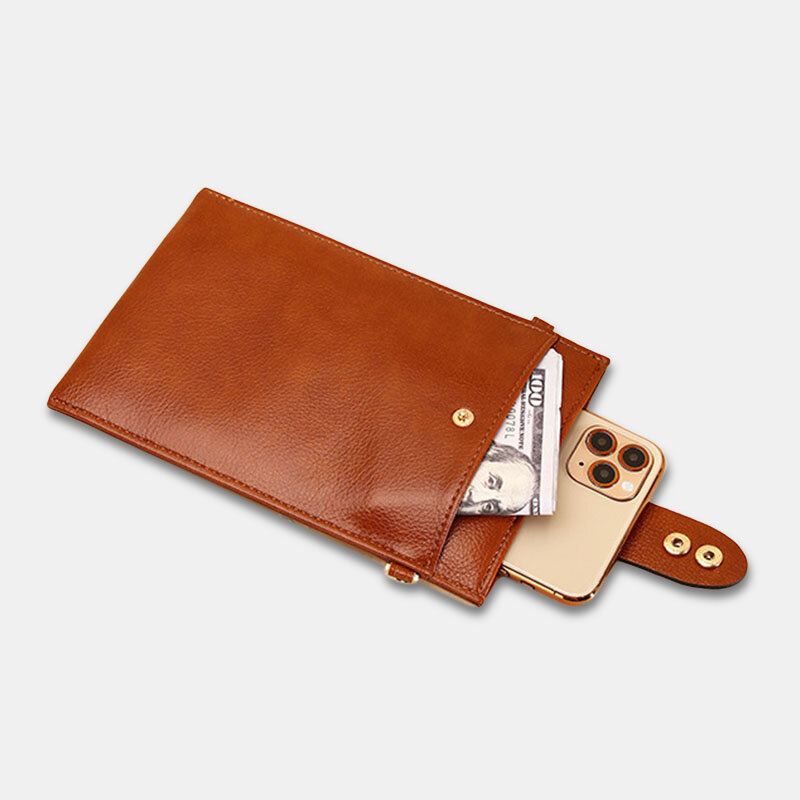 Naisten Pu Nahka Retro 6.3 Tuuman Puhelinlaukku Mini Multi-card Slot Crossbody Laukut Olkalaukku