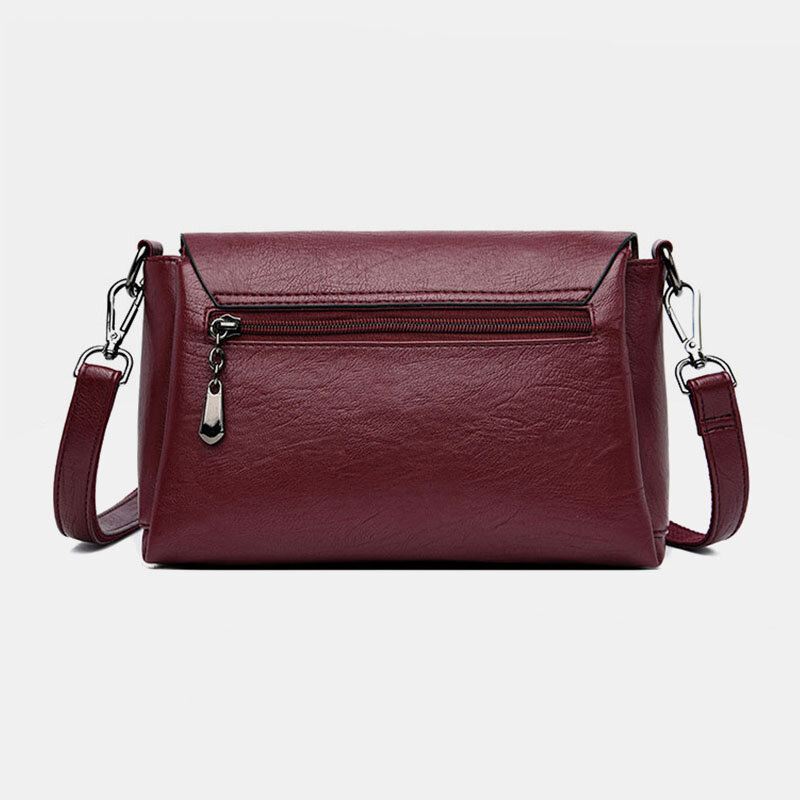 Naisten Retro Keinonahka Vedenpitävä Magneettinen Napsautuslaukku 6.5 Tuuman Puhelinlaukku Crossbody Laukku