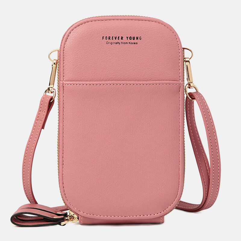 Naisten Soikea Yksivärinen Rento Puhelinlaukku Crossbody Laukut Olkalaukut Clutch Laukut