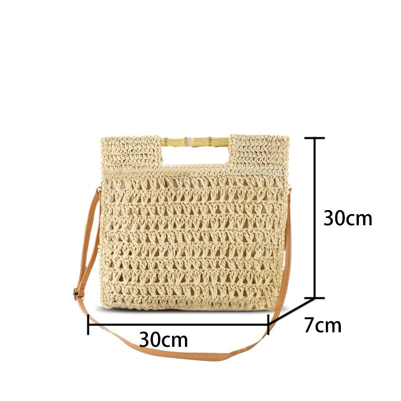 Naisten Straw Elegant Holiday Crossbody Bag Cabriolet Hihna Rento Beach Sweet Käsilaukku