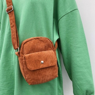 Naisten Vakosametti Retro Yksivärinen Pieni 6 Tuuman Puhelinlaukku Crossbody Laukku