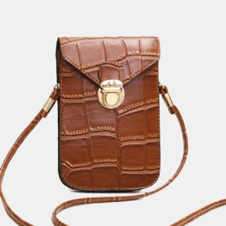 Naisten Vintage Alligaattori 6.3 Tuuman Puhelinlaukku Crossbody Laukku