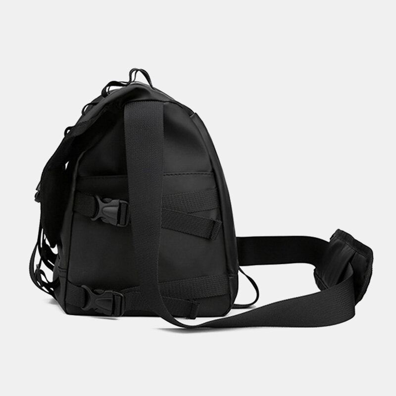 Unisex Nylon Säädettävä Olkahihna Monitaskuiset Crossbody Laukut Rento Taka Varkaudenesto Tasku Olkalaukku Olkalaukku