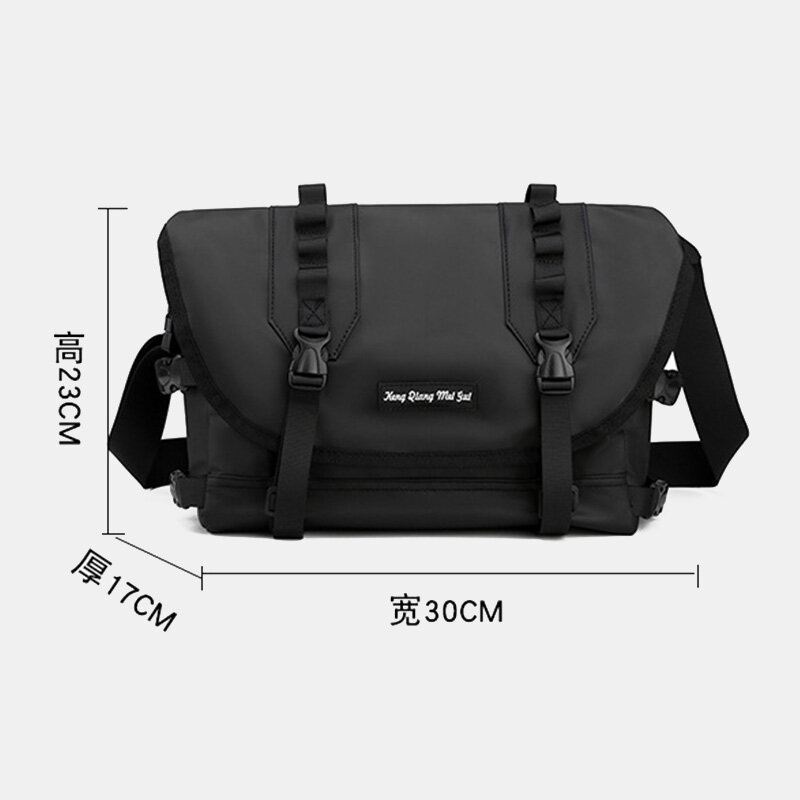 Unisex Nylon Säädettävä Olkahihna Monitaskuiset Crossbody Laukut Rento Taka Varkaudenesto Tasku Olkalaukku Olkalaukku