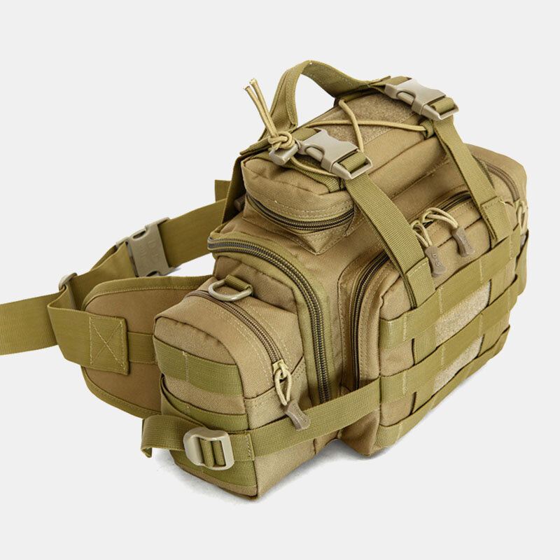 Unisex Nylon Tactical Naamiointi Ulkona Ratsastus Multi-carry Työkalulaukku Crossbody Bag Vyötärölaukku